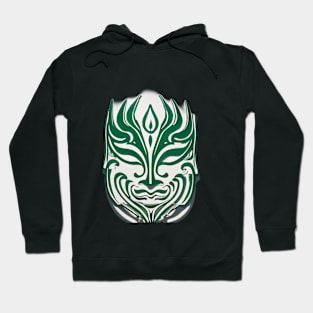 Mask Emerald Green Shadow Silhouette Anime Style Collection No. 341 Hoodie